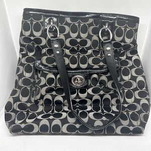 Coach Signature Logo North/South Purse-Tote-Satchel-Handbag